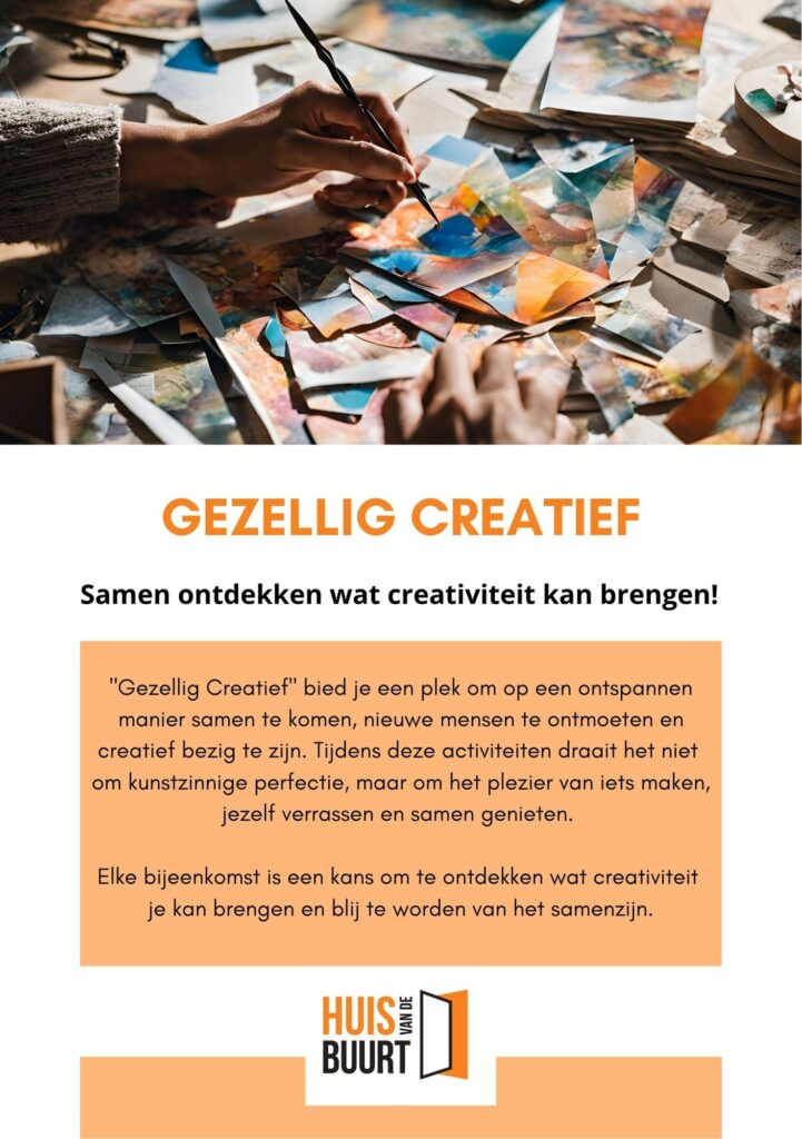 Flyer met info over Gezellig creatief